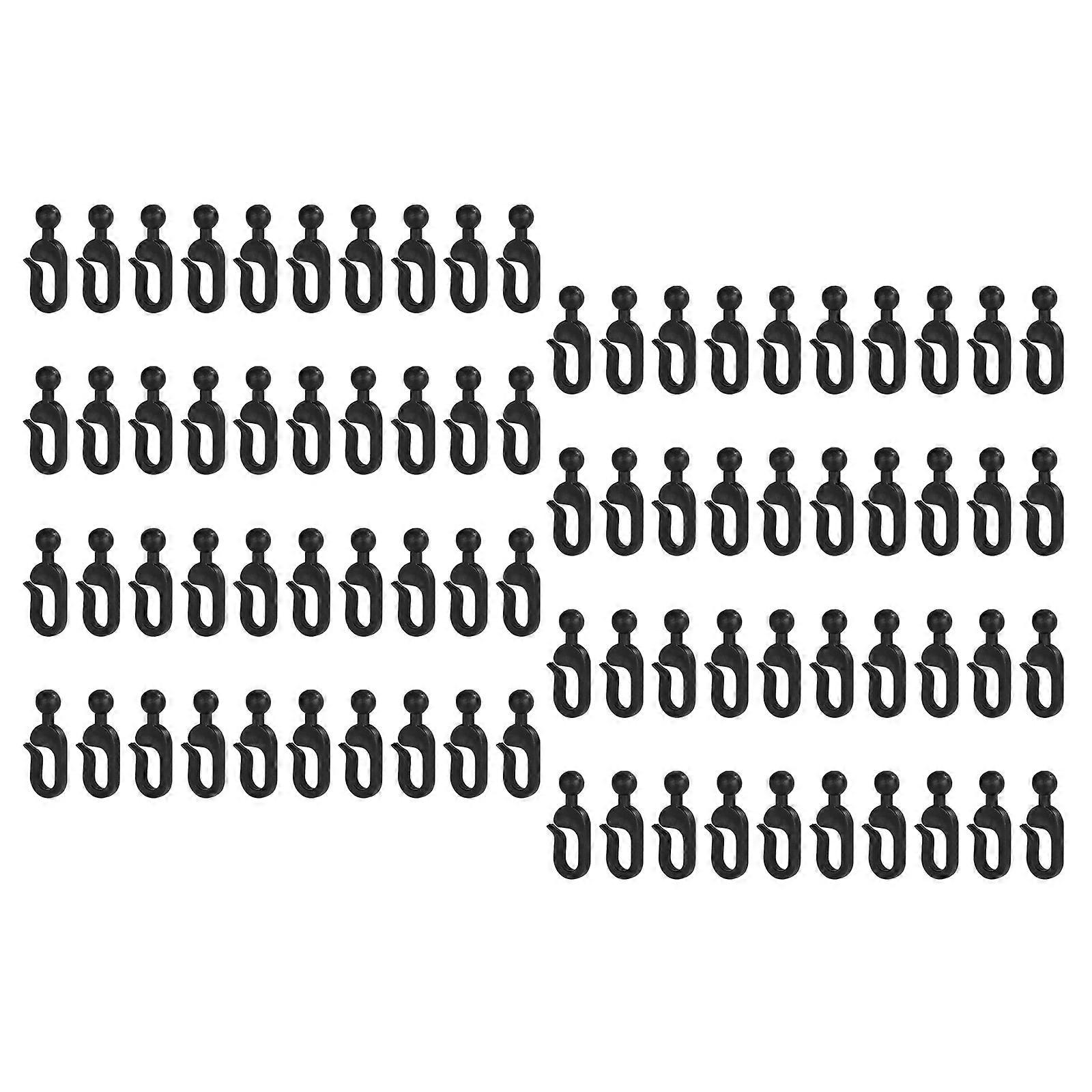 Plastic Curtain Hooks For Pergolas Set Of 100 Practical Outdoors Hooks Unseamed Flyers Net Attachment Tool Release Setups Multicolor