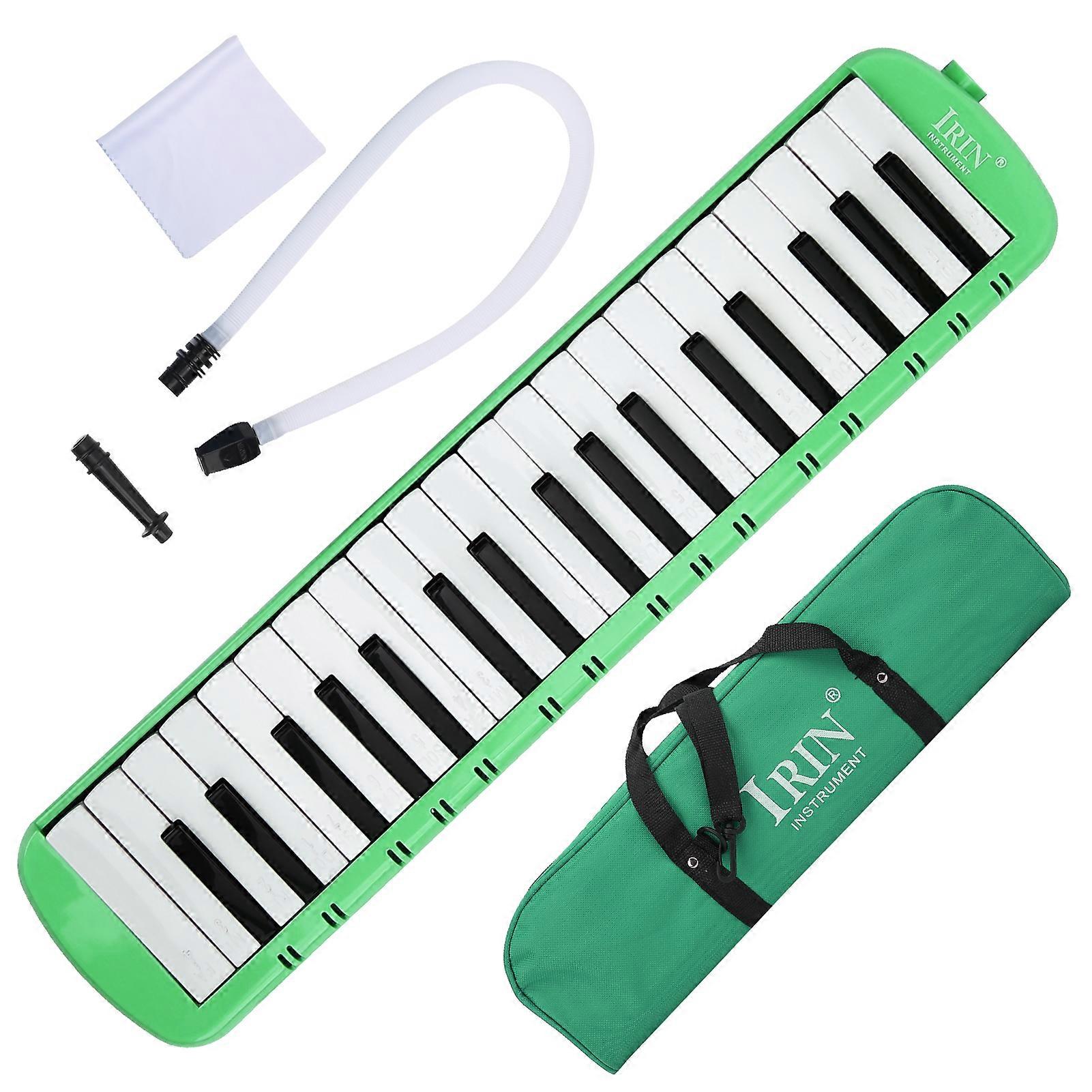 Melodica 37 Keys Keyboard Wind Musical Instrument for Beginner Professional TrainingGreen