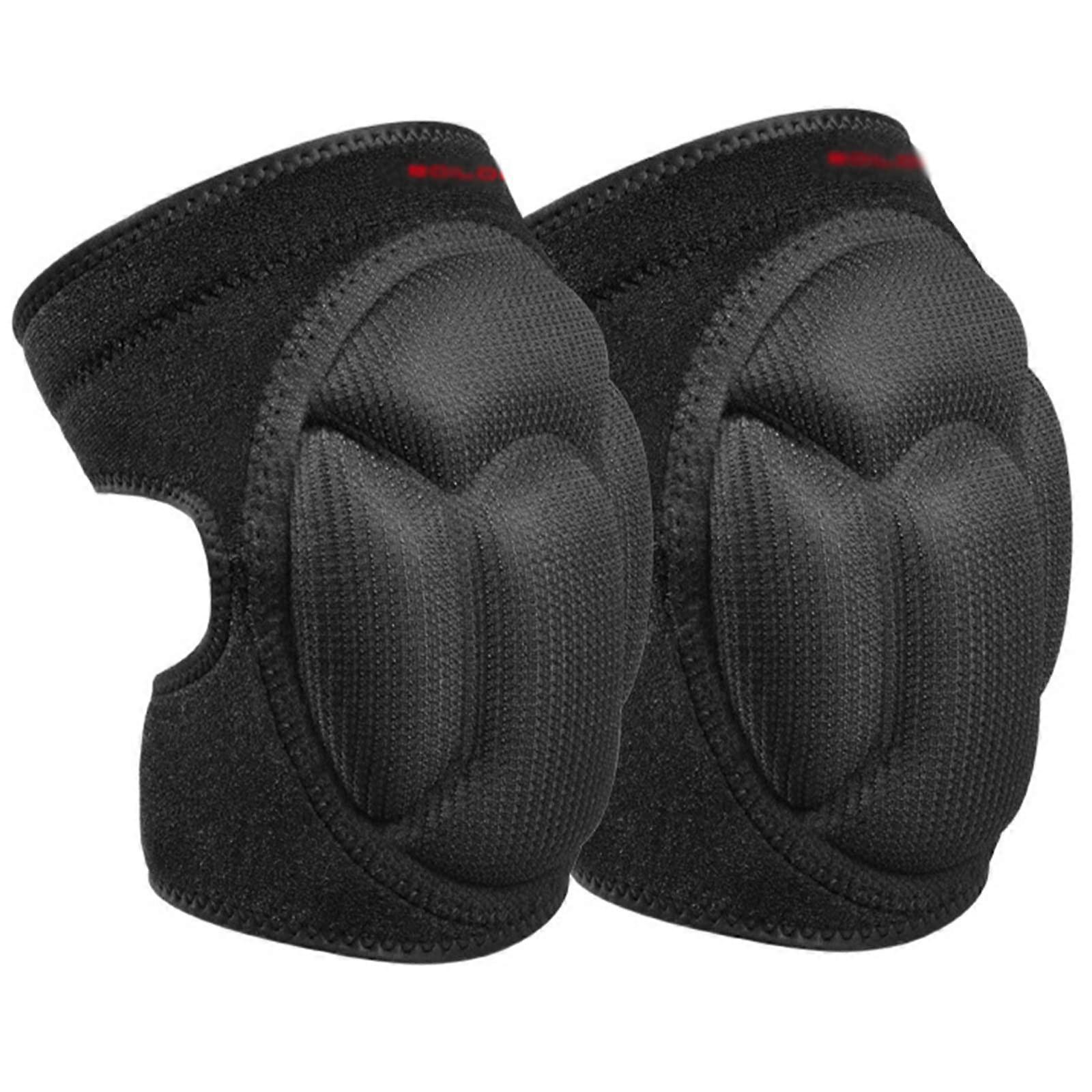 Thick Sponge Knee Pads with Adjustable Straps for Men and Women BlackM