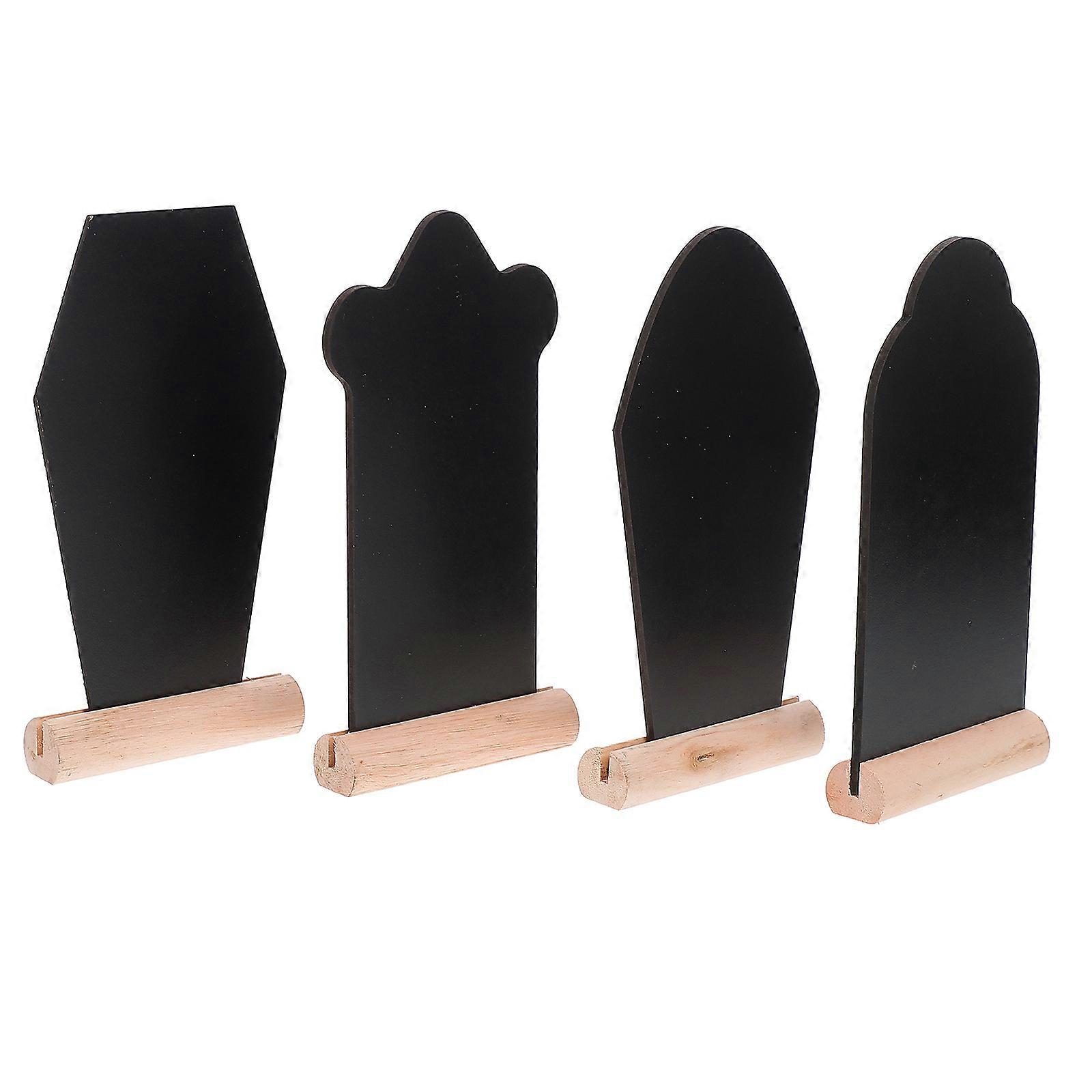 Coffin Shaped Message Board for Decoration Easy to Write and Splice into Tombstone Shape 4 Pieces