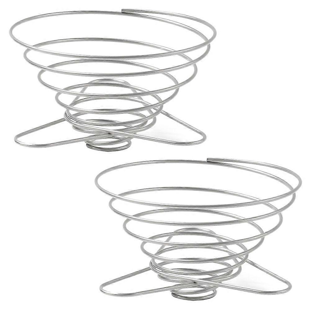 Drip Coffee Filter Cup Set 2Pcs Cone Shaped Folding Stands For Storage Holder 11.5X11X7.5CM Extending Brew Time