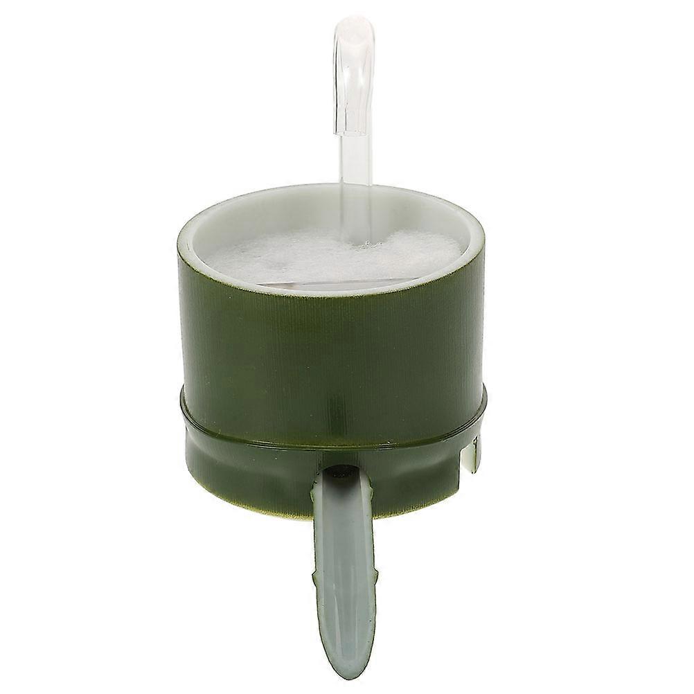 Bamboo Style Fountain with Advanced Filtration for Fish Tank Storage Green Acrylic ABS 1 Unit