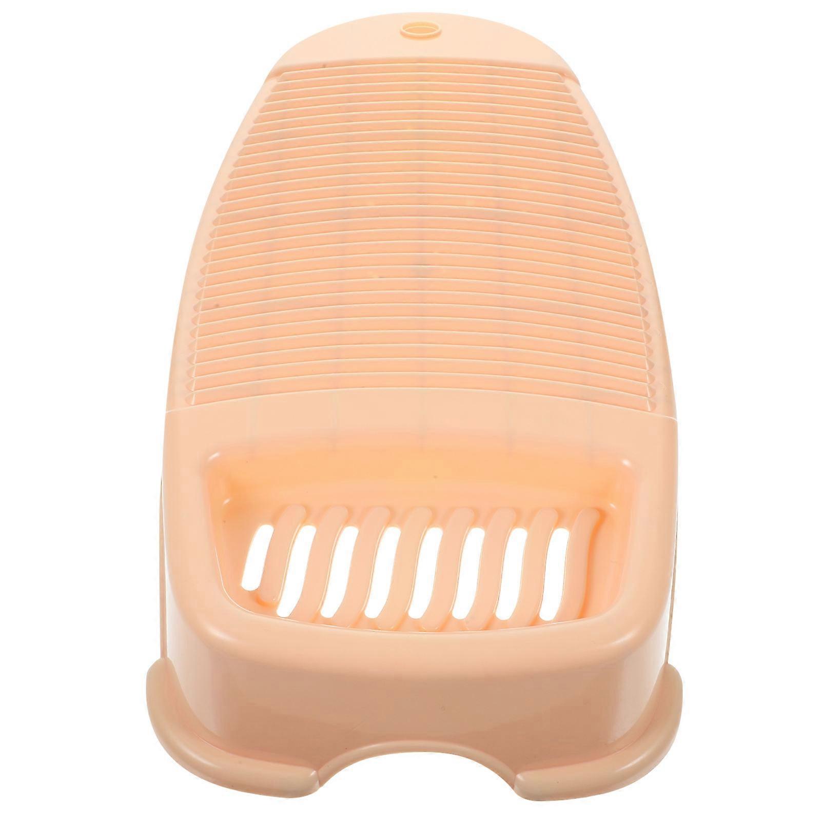 Portable Plastic Laundry Washboard with Soap Holder for Hand Washing Clothes, Underwear, and Socks – Hanging Handle for Easy Storage