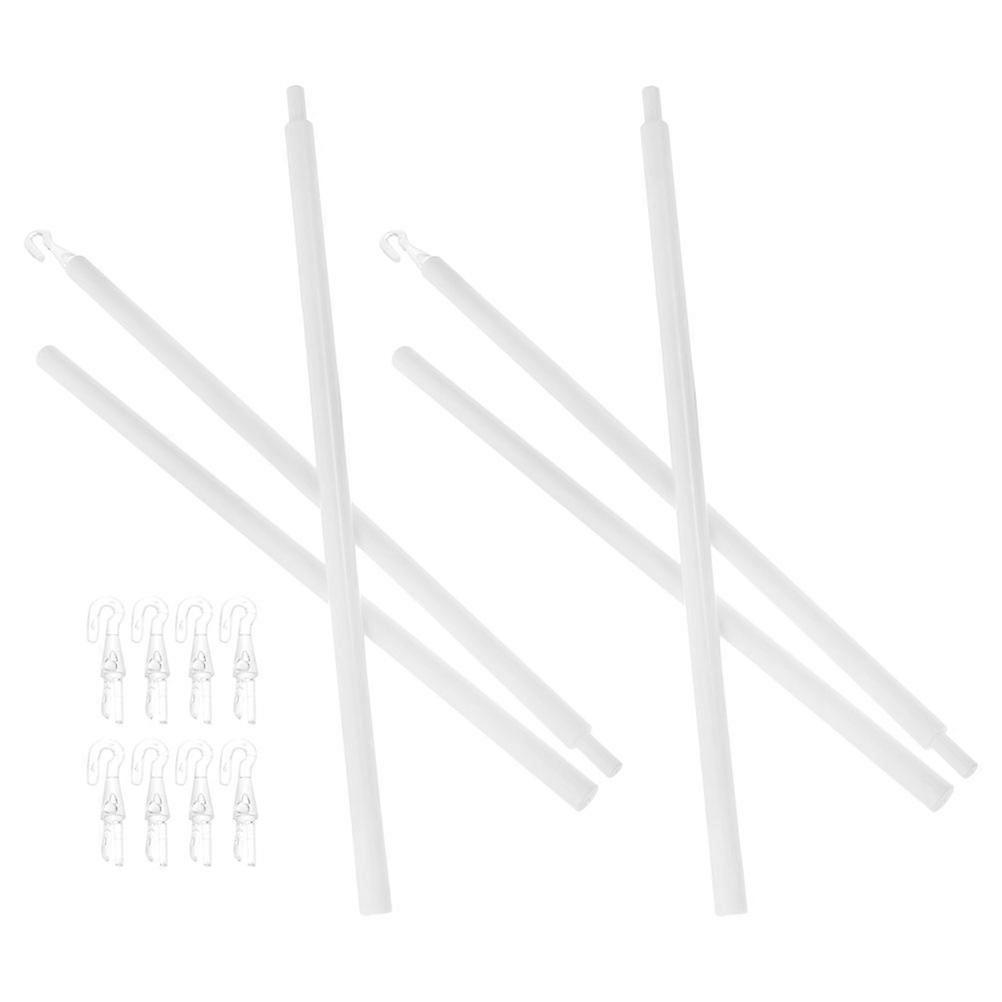 2 Sets Vertical Blind Tilt Wands PP Plastic Pull Rods Replacement for Home Office Hotel Window Blinds