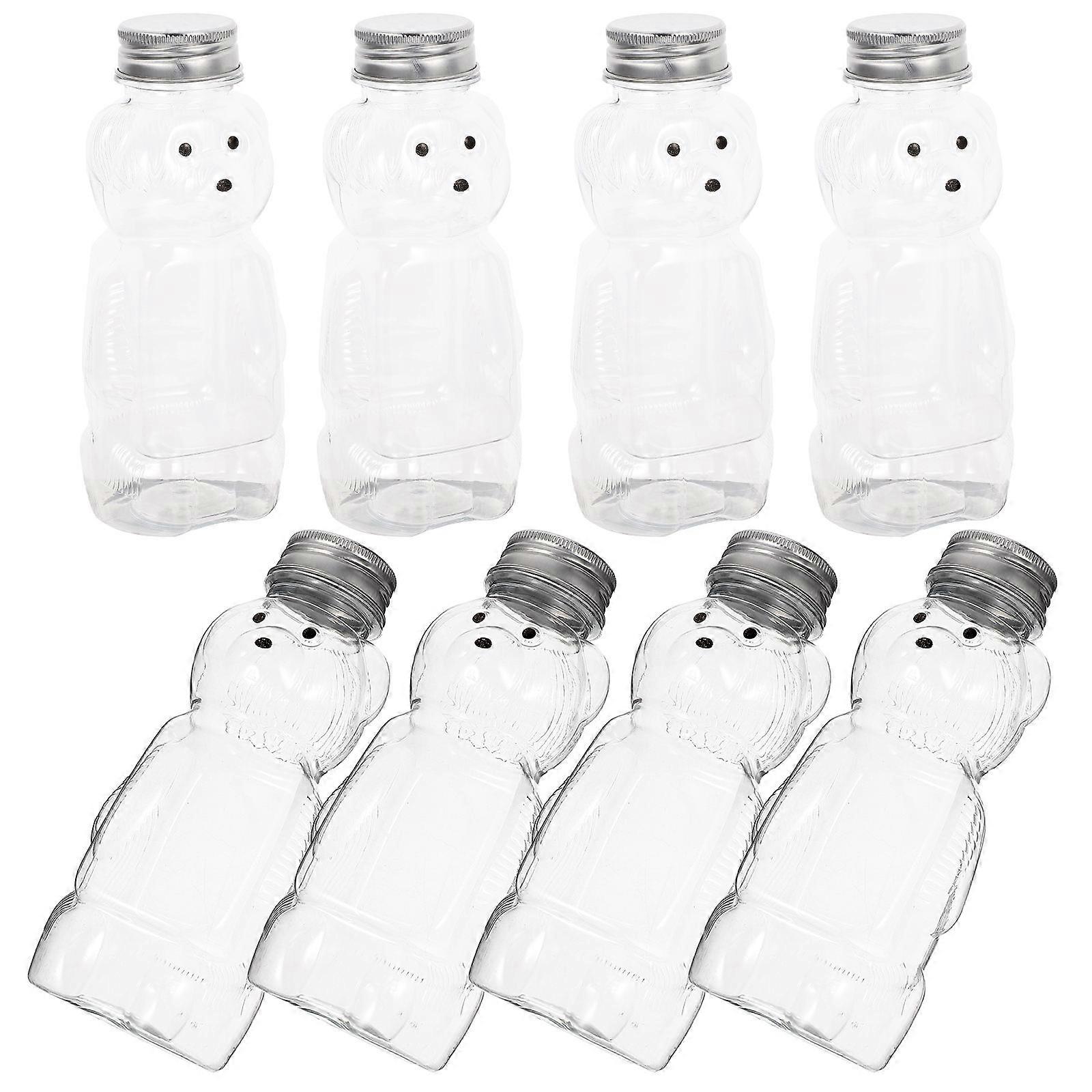 10pcs Bear Shape Honey Bottle Candy Storage Bottle Transparent Honey Bottle