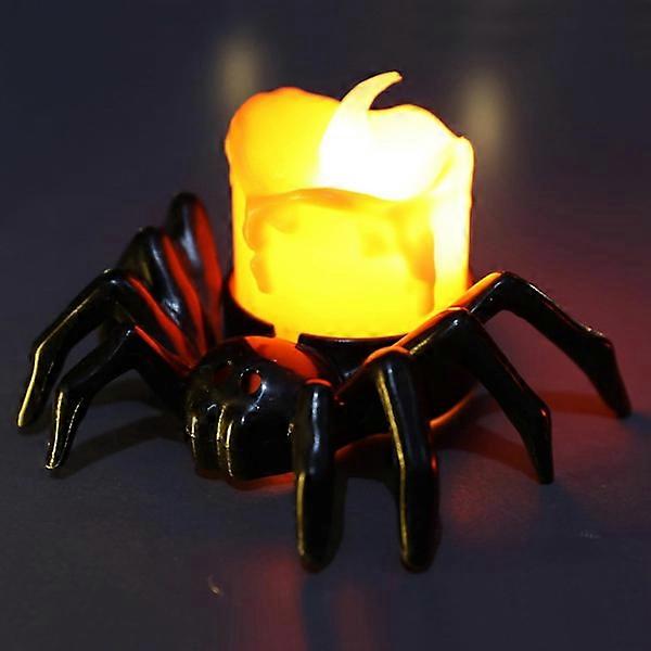 Halloween light tea light with spider design