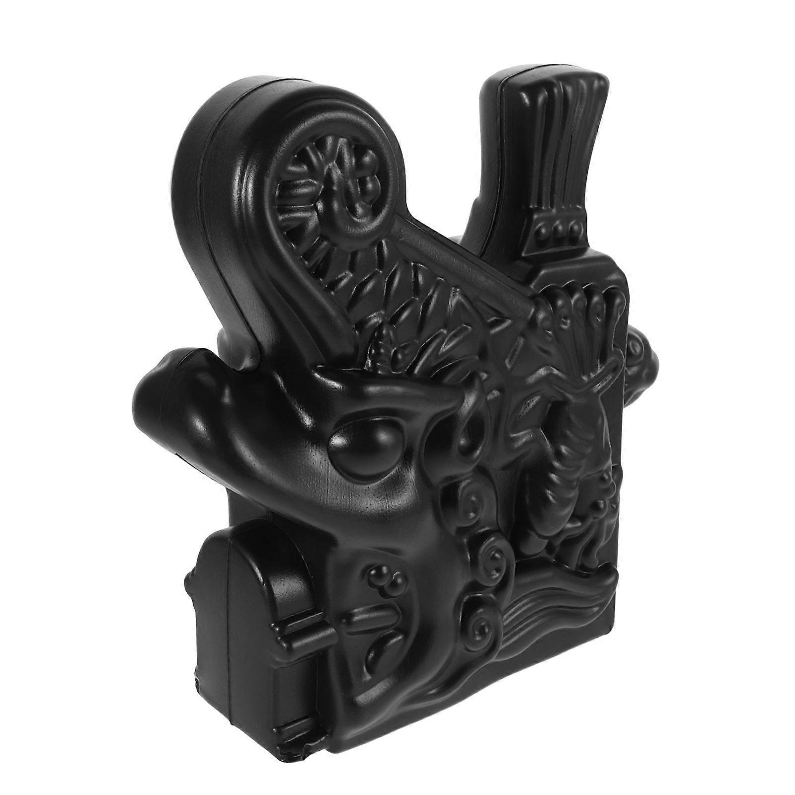 Chinese Building Volute Antique Roof Tiles Black 30.00X22.00X12.00CM Decorative Weather Resistant 1Set