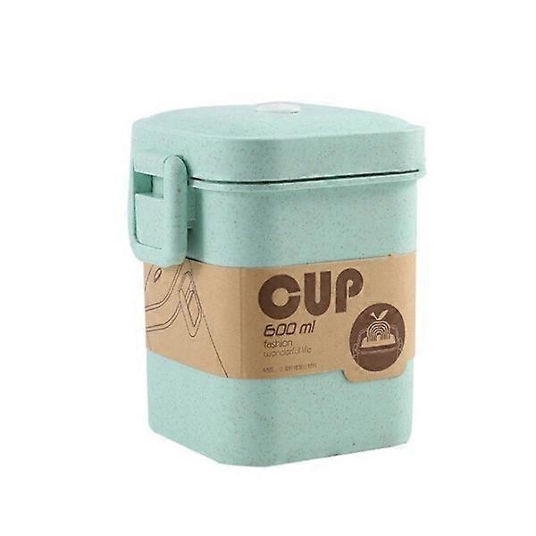Wheat straw portable sealed plastic soup cup