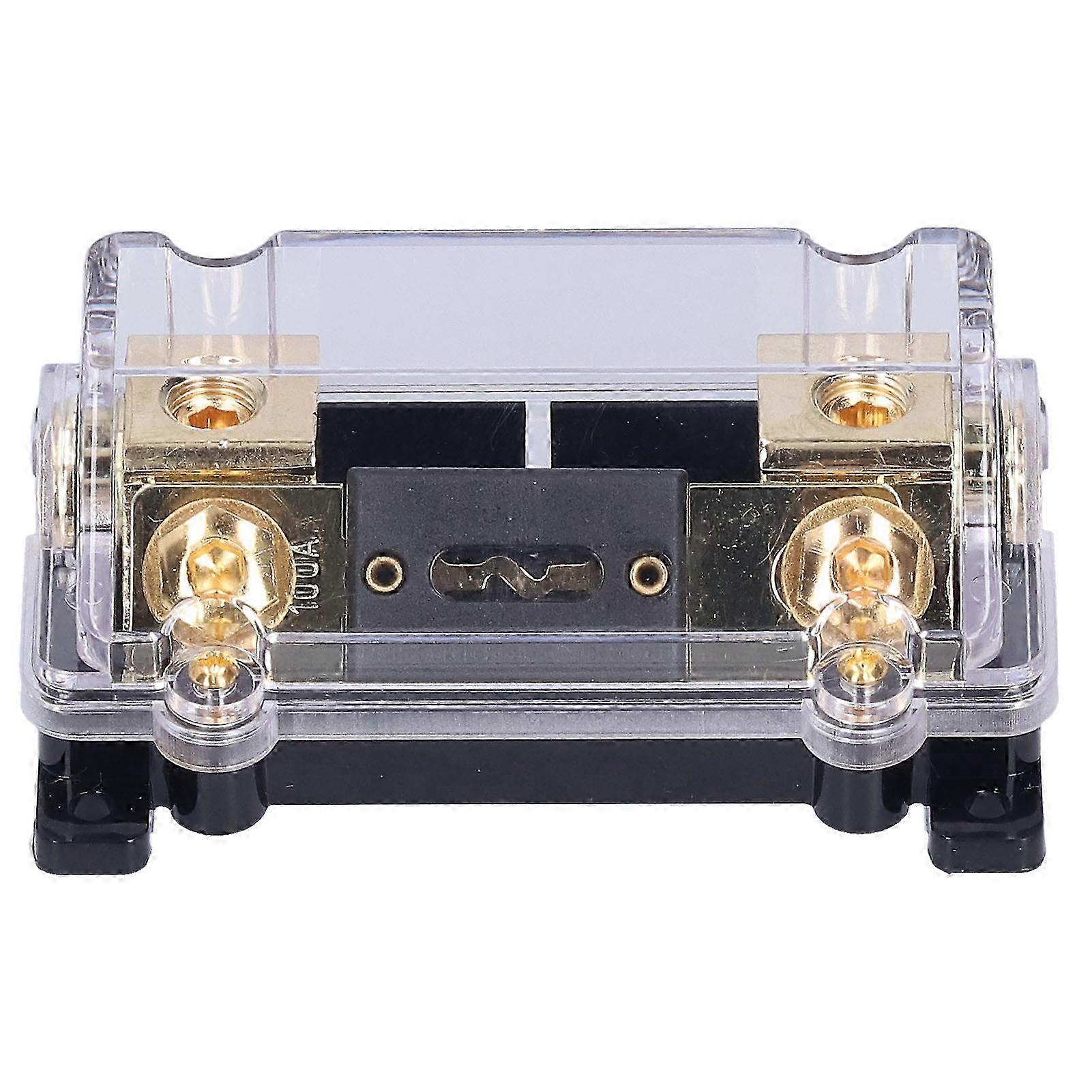 2025 0/2/4 Gauge Awg Fuse Holder 1 In 1 Out In Line Anl Block With 100Amp Fuse For