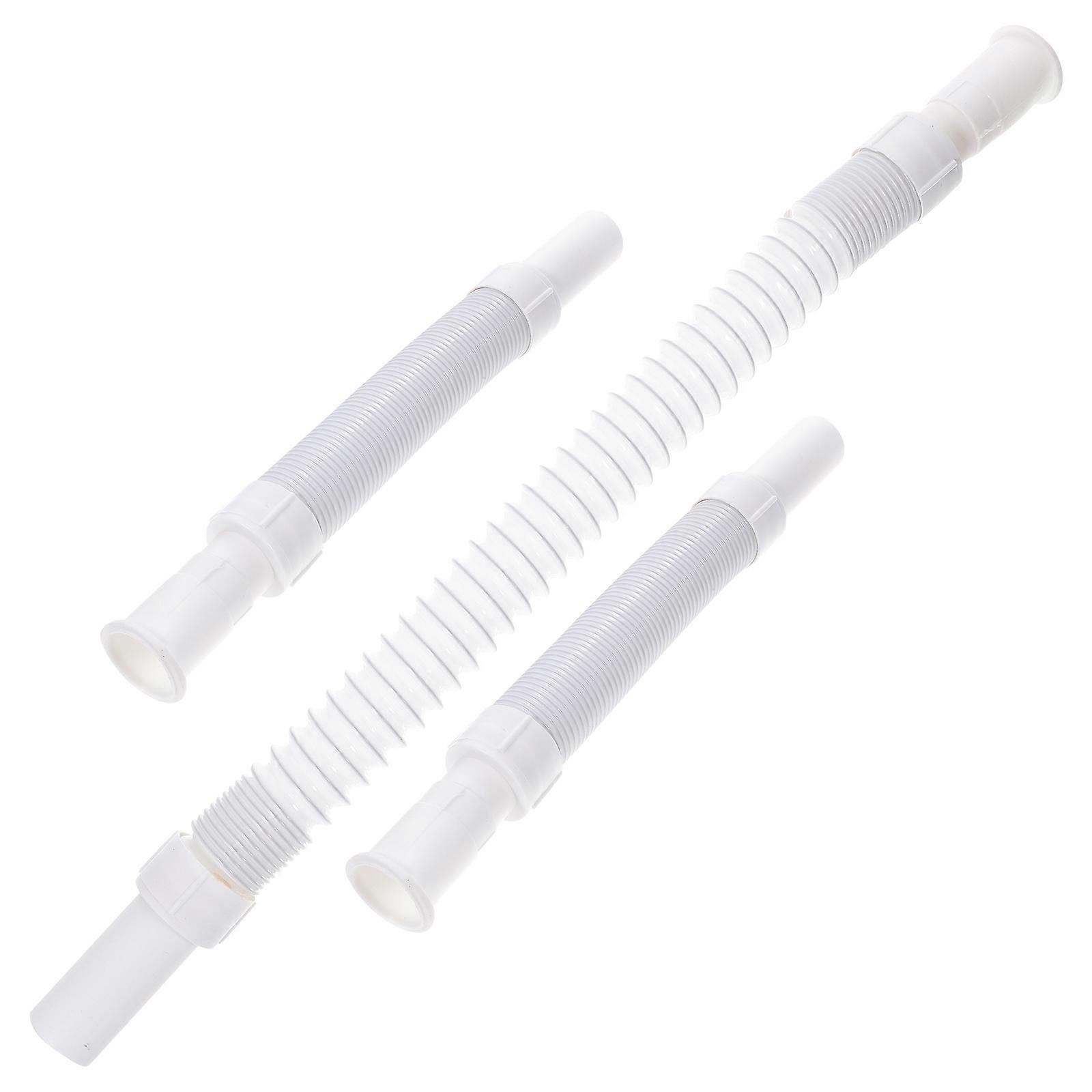 Washer Drain Hose Extension Flexible Hose Pipe Easy to Clean Steel Wire 3Pack