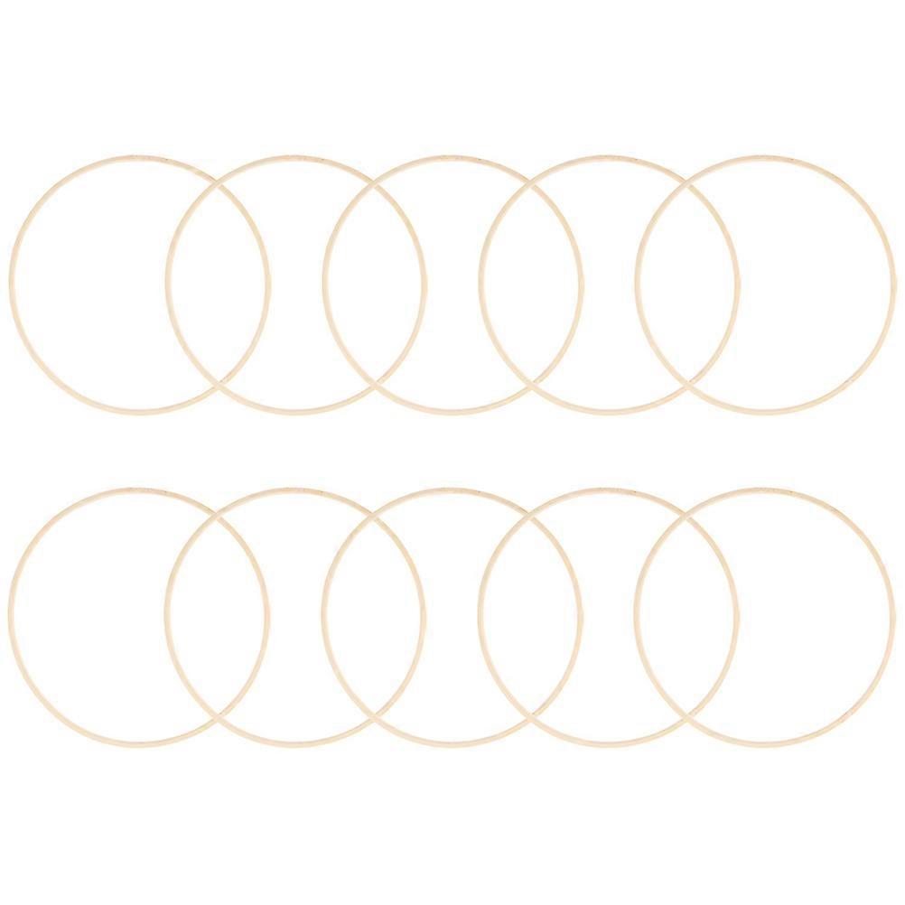 Bamboo Rings for Crafts with Sturdy and Smooth Finish Ideal for Decor Khaki Color 10 Pieces