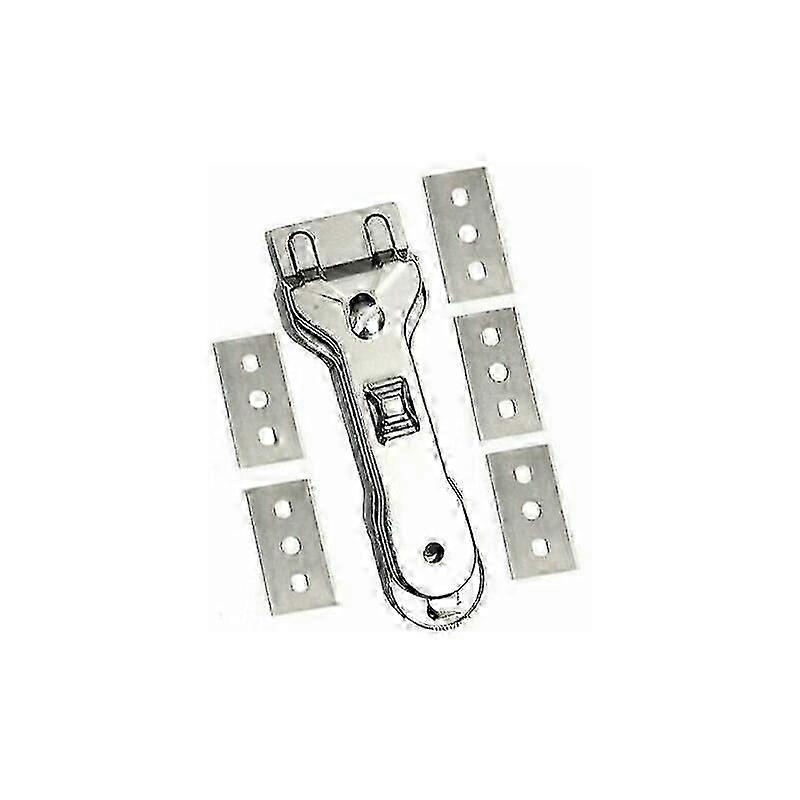 Silver Ceramic and Induction Hob Scrapper with Dimensions 13.2*4.4cm
