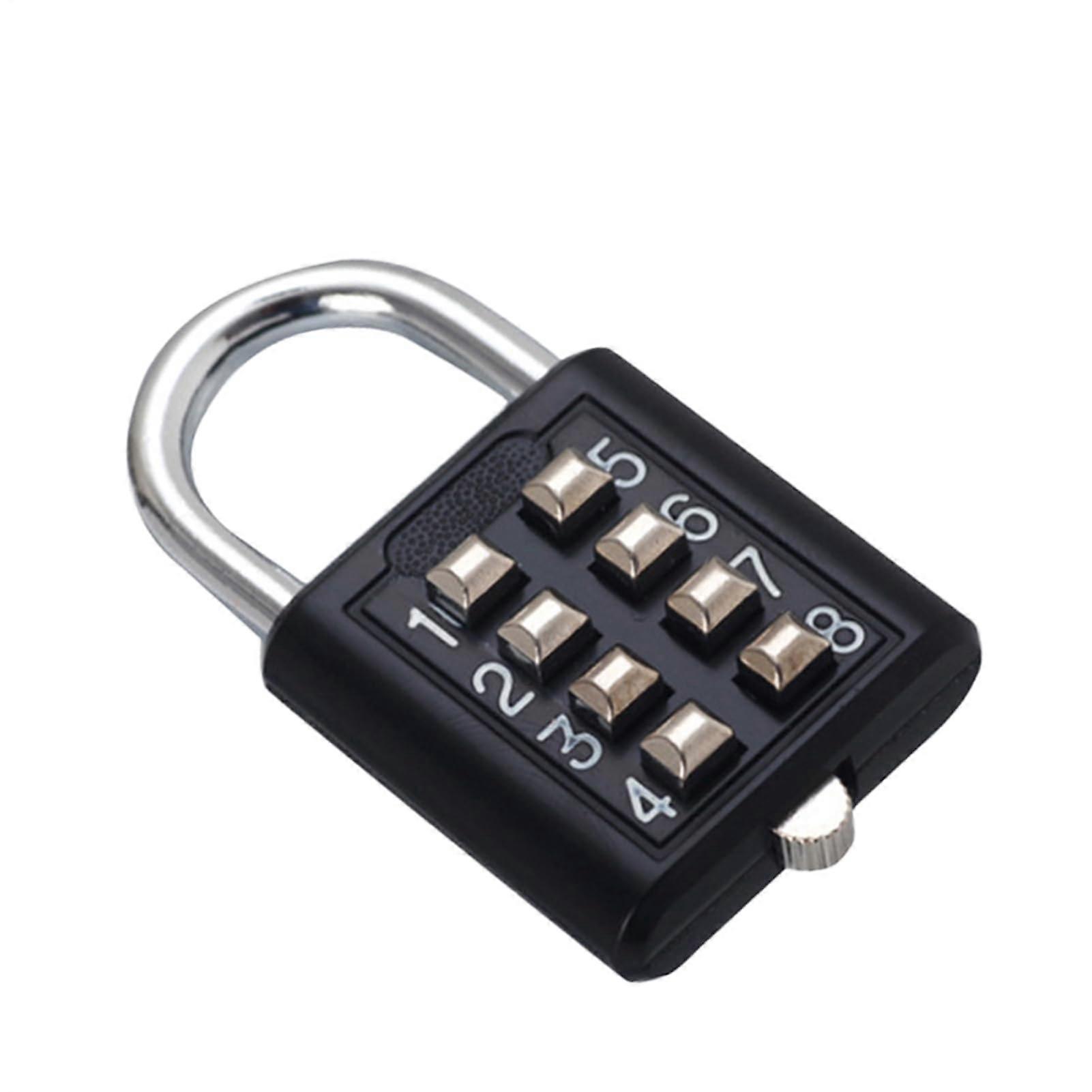 Number lock, Small number lock 8/10 digits Gym padlock with code, Black