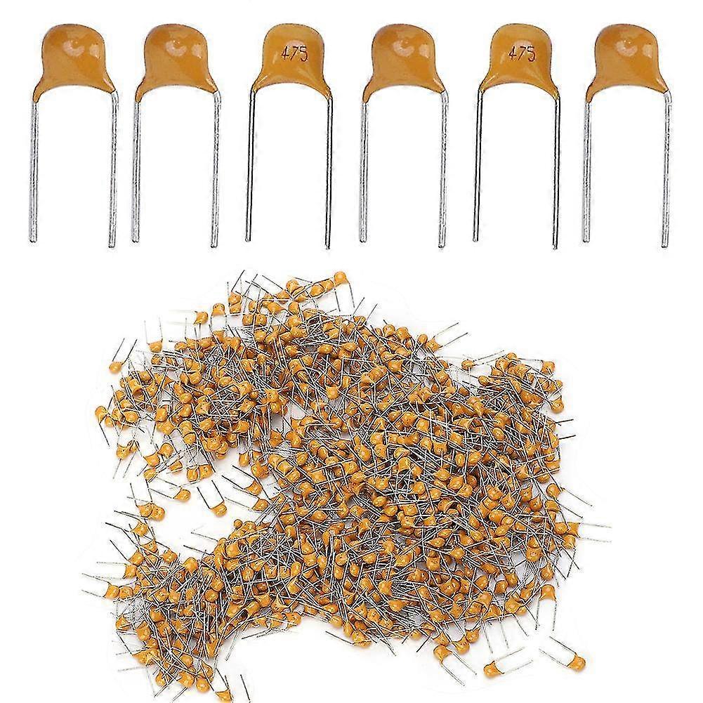 1000 Pcs Ceramic Capacitors Monolithic 4.7��F Inline - 5.08mm Pin Pitch, DC 50V with 10% Deviation for Electronics Projects