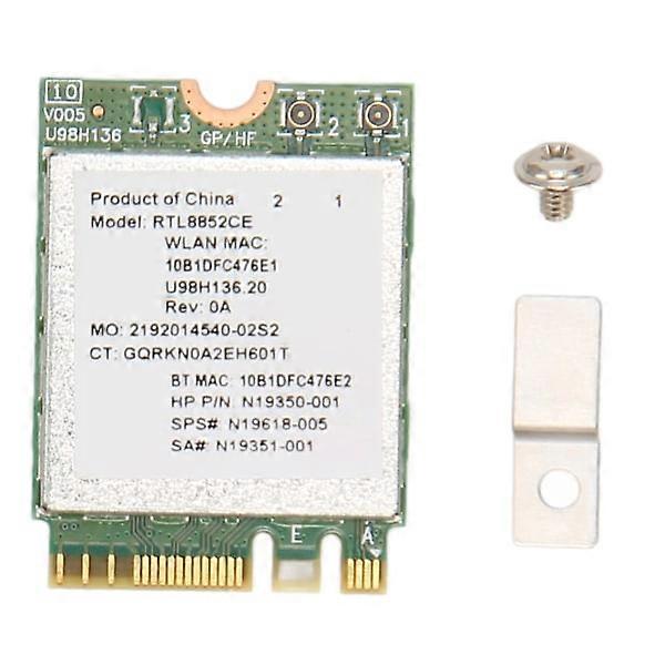 Carte sans fil WiFi 6E 2,4 GHz 5 GHz 6 GHz 5374 Mbps NGFF BT5.3 Carte réseau sans fil à faible latence pour réseau informatique
