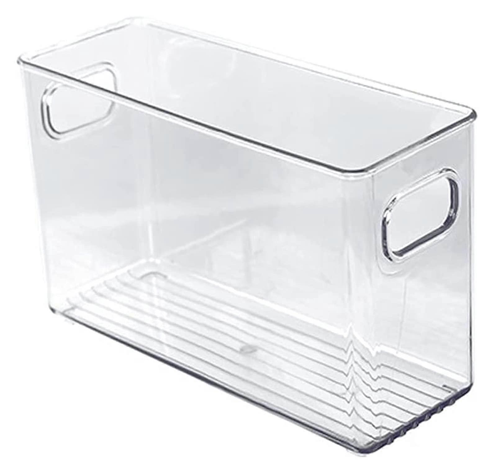 Fridge Clear Storage Box with Handle Food Container Multifunctional Organizer for Refrigerator, Freezer and Kitchen Fridge Accessories (Size: A)