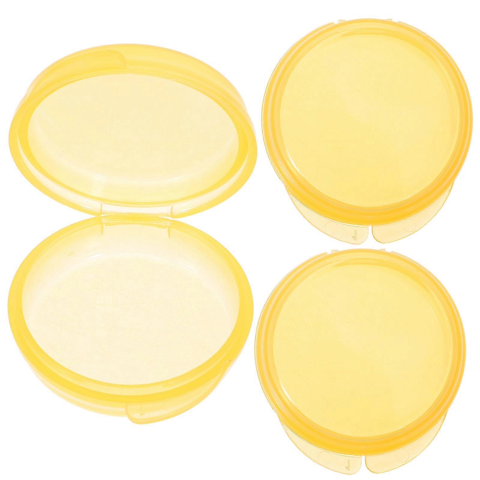 Portable Travel Pill Case for Storage Daily Medication Organizer 3pcs Yellow PP Material Small