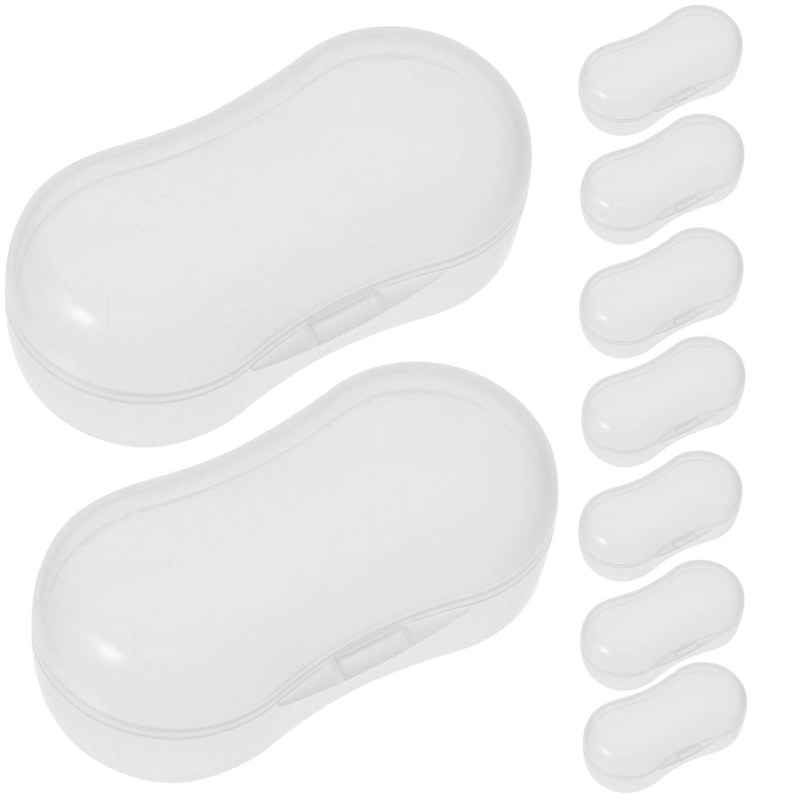 Finger Dog Toothbrush Box Transparent Protective Storage 7.00X3.40X2.80CM Compact Easy To Carry 20Pcs