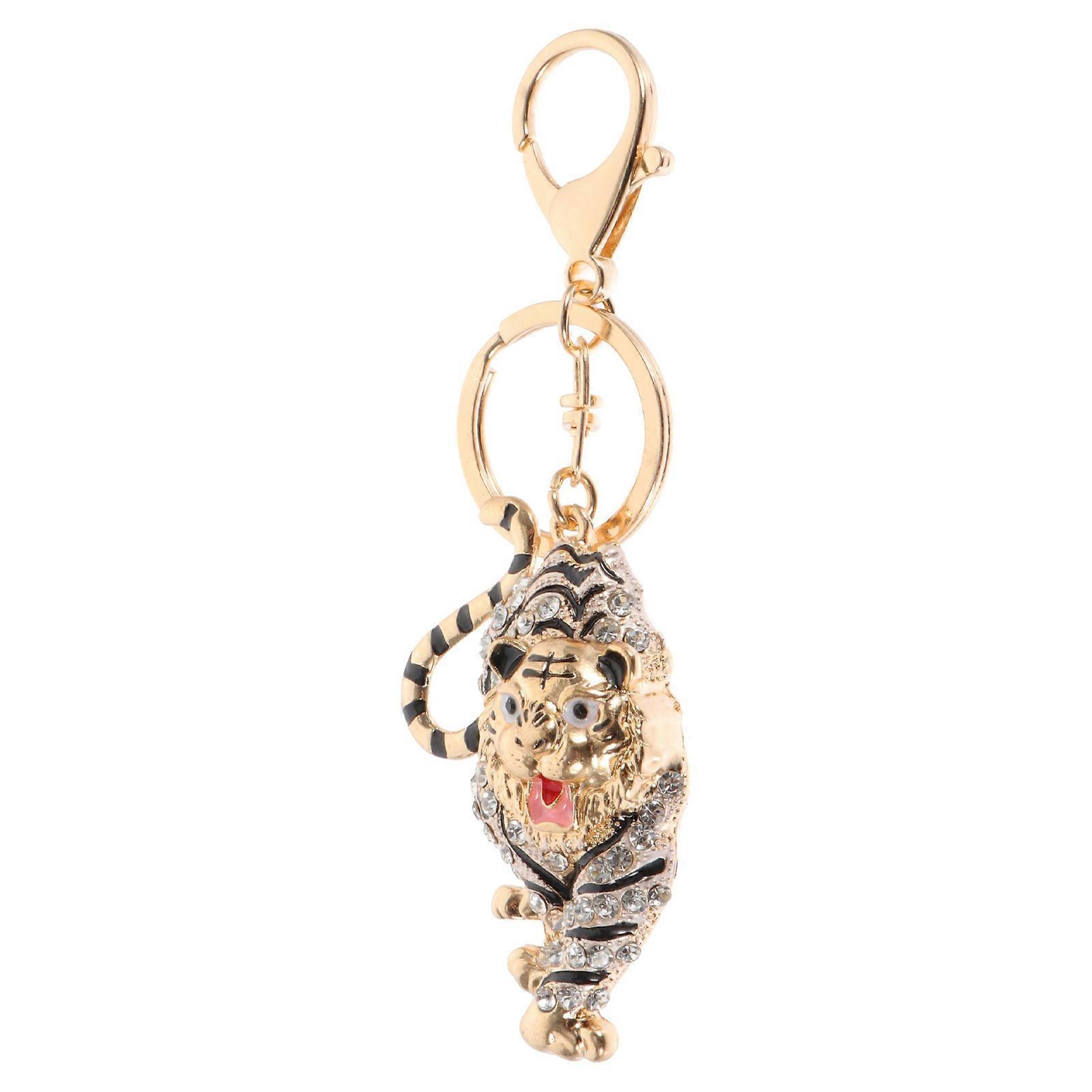 Zinc Alloy Tiger Key Ring, Ideal for Keys and Backpacks, With Excellent Workmanship