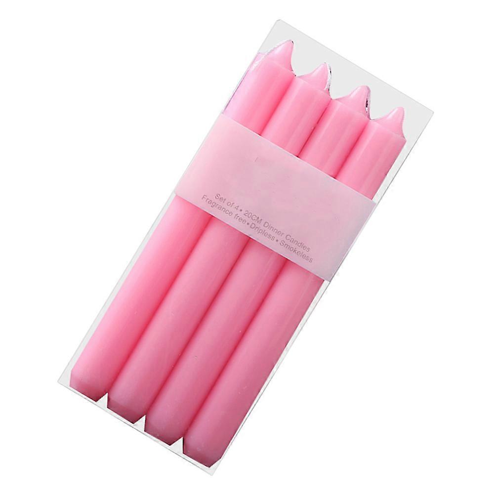 Chic Long Taper Candles 4Pcs Decorative Lighting For Friends Gatherings Modern Style 20X2.2X2.2Cm
