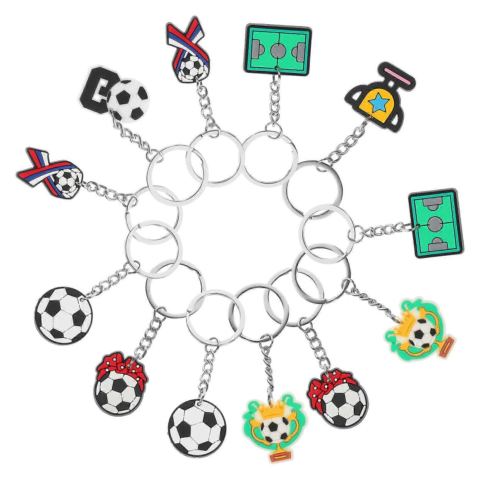 Soccer Keychain Pendants 35Pcs Portable Keychain For Men Design Lightweight Charm