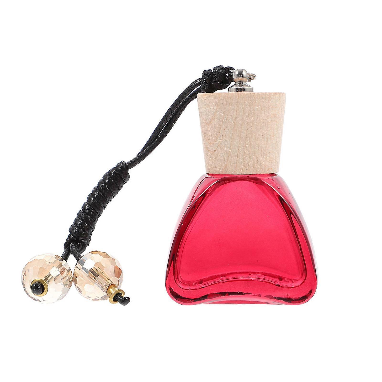 Red Glass Bottle for Decor Aromatherapy Props Interior Car Perfume 1Pc