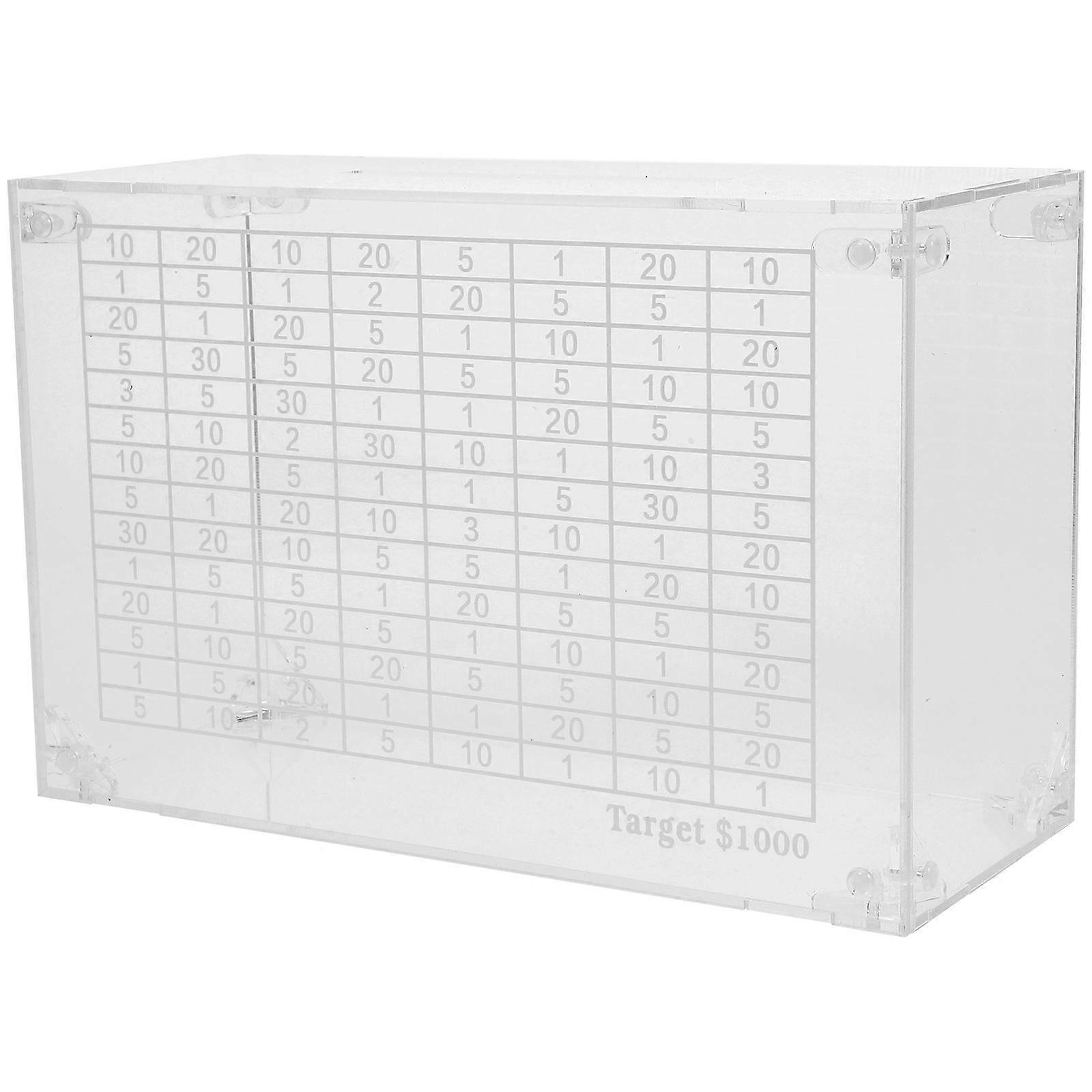 Transparent Acrylic Money Box for Saving Coins and Cash with Multiple Functions Great for Gifts