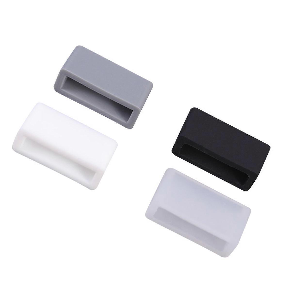 Silicone Watch Strap Buckle Set in Assorted Colors for Watch Use Includes 4 Pieces 12MM