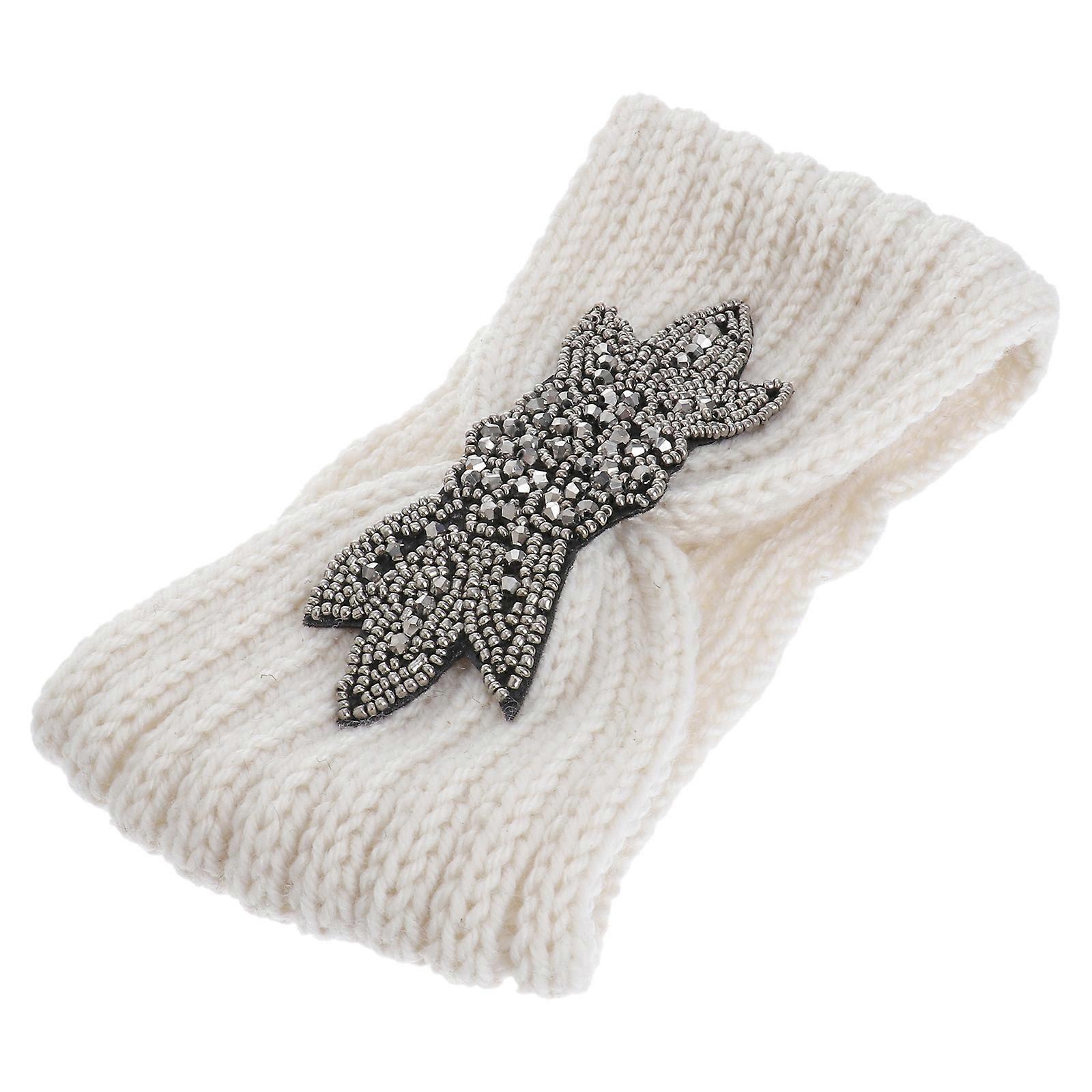 Chunky Knit Headband In Beige For Yoga And Exercise Accessory One Size Fits Most Designed For Women 1Pack