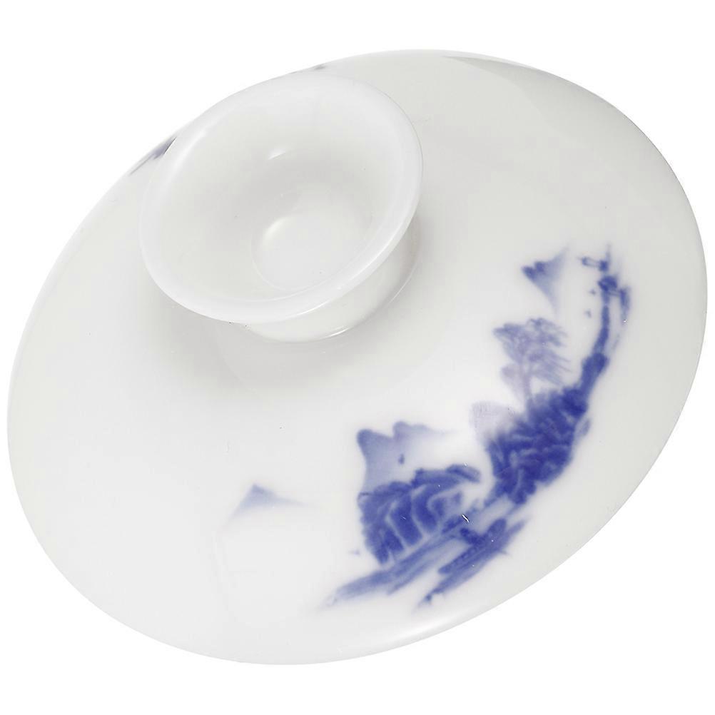 Ceramic Tea Cup Lid Replacement for Broken Cups – Traditional Chinese Design, Smooth Surface, Easy to Clean, Suitable for Tea Houses and Daily Use