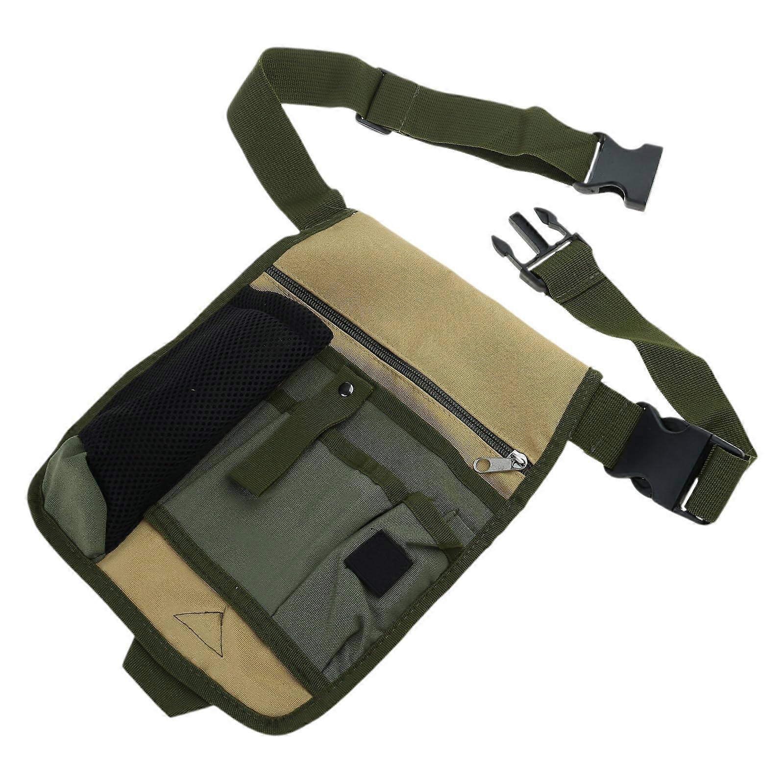 Heavy-Duty Tool Belt for Men, Adjustable Green Tool Belt for Electricians and Carpenters, Durable Construction Design