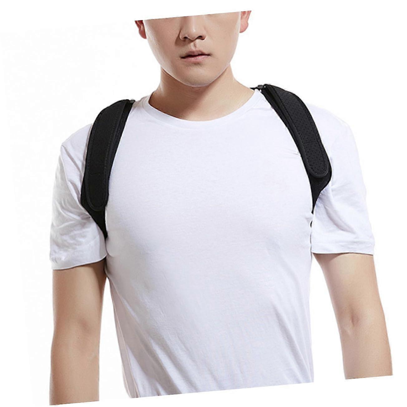 Invisible Back Posture Corrector Seat Posture Belt Rear Shoulder Strap Black Model 1