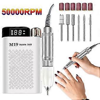 Rechargeable Nail Drill Manicure Machine with LCD Display Electric Nail Grinder HG