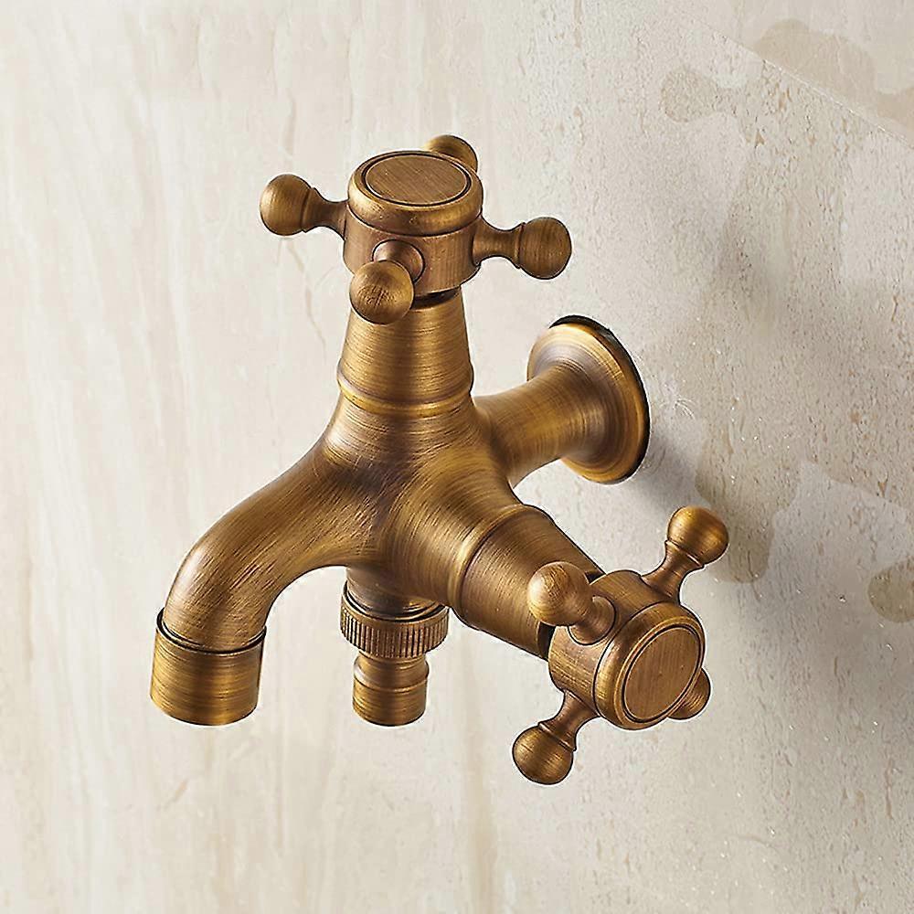 European antique washing machine faucet, entirely made of copper, quickopening, dualuse models