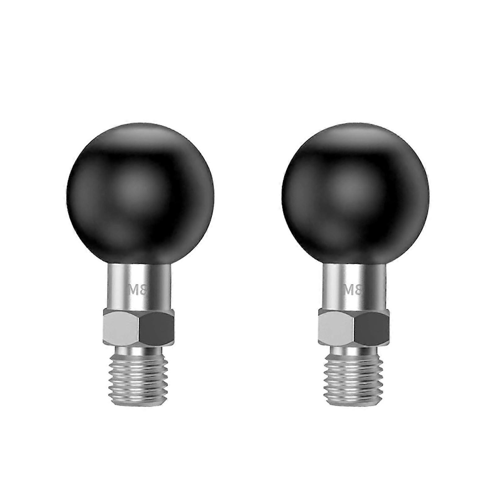 M8 Screw with 1 Inch Ball Adapter Ram Mount Compatible Rear View Mirror Motorcycle Phone Holder Pack Of 2