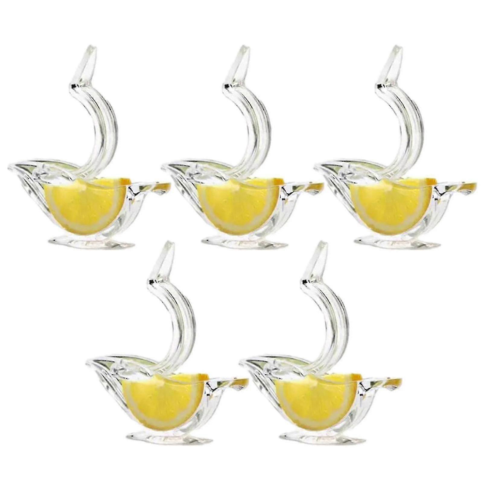 5pcs Transparent Lemon Squeezer Clip Convenient Manual Juicer Tool
