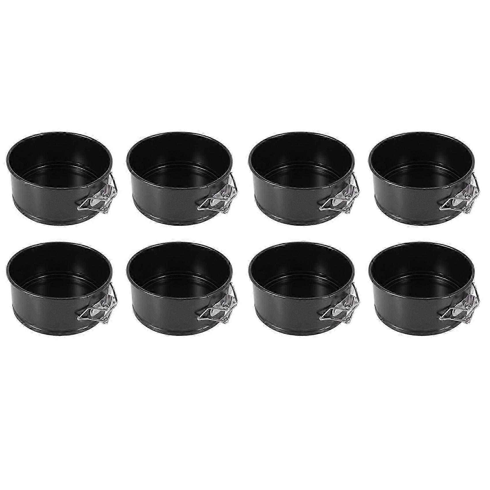 Ensemble de 8 mini moules à gâteau au fromage de 4 pouces Moule à charnière antiadhésif