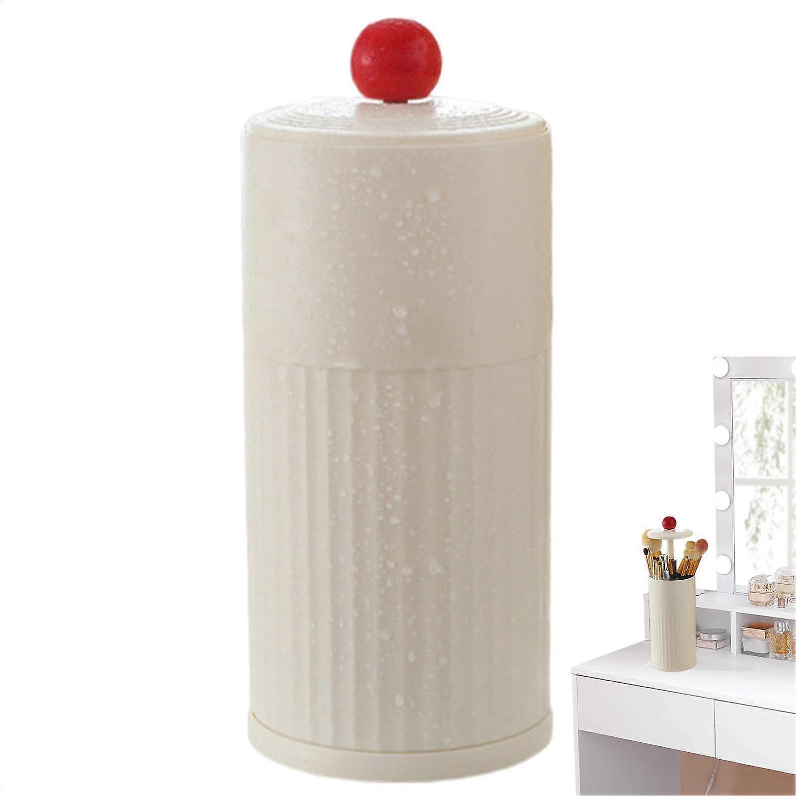 Makeup Brush Organizer Waterproof Milky White Makeup Brush Container For Makeup Organization