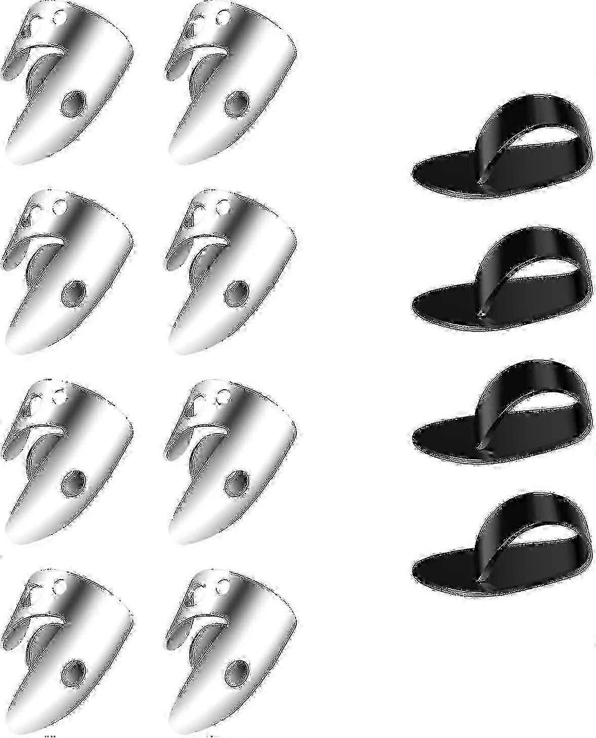 8 قطع من الفولاذ المقاوم للصدأ + 4 قطع من البلاستيك اختيارات الأصابع للغيتار بانجو القيثارة باس