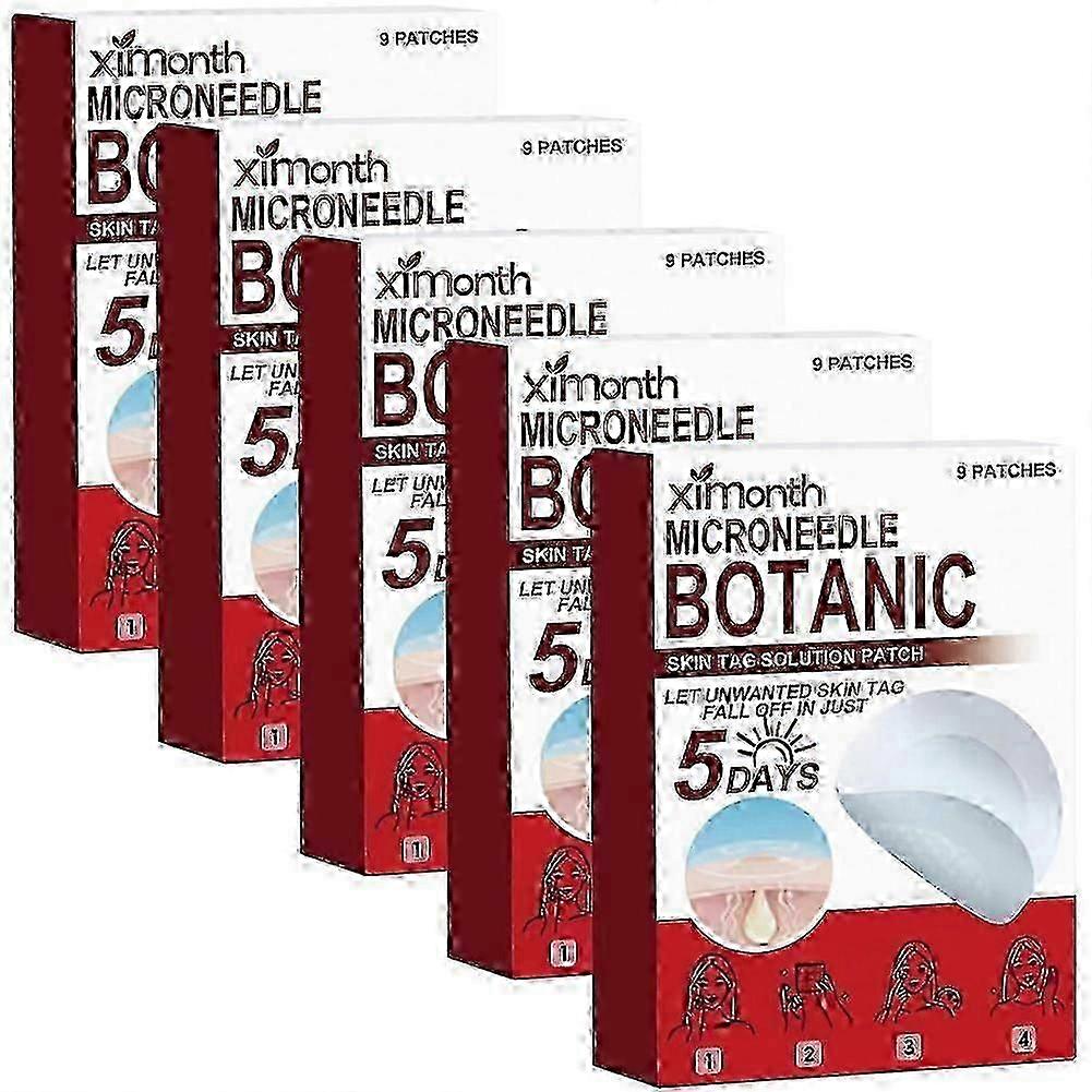 Patch d’élimination des appendices cutanés botaniques Microneedles, Patch cutané 2025 pour l’élimination des étiquettes cutanées, Patch pour micro-boutons, Pansement anti-acné pour tous les types de peau