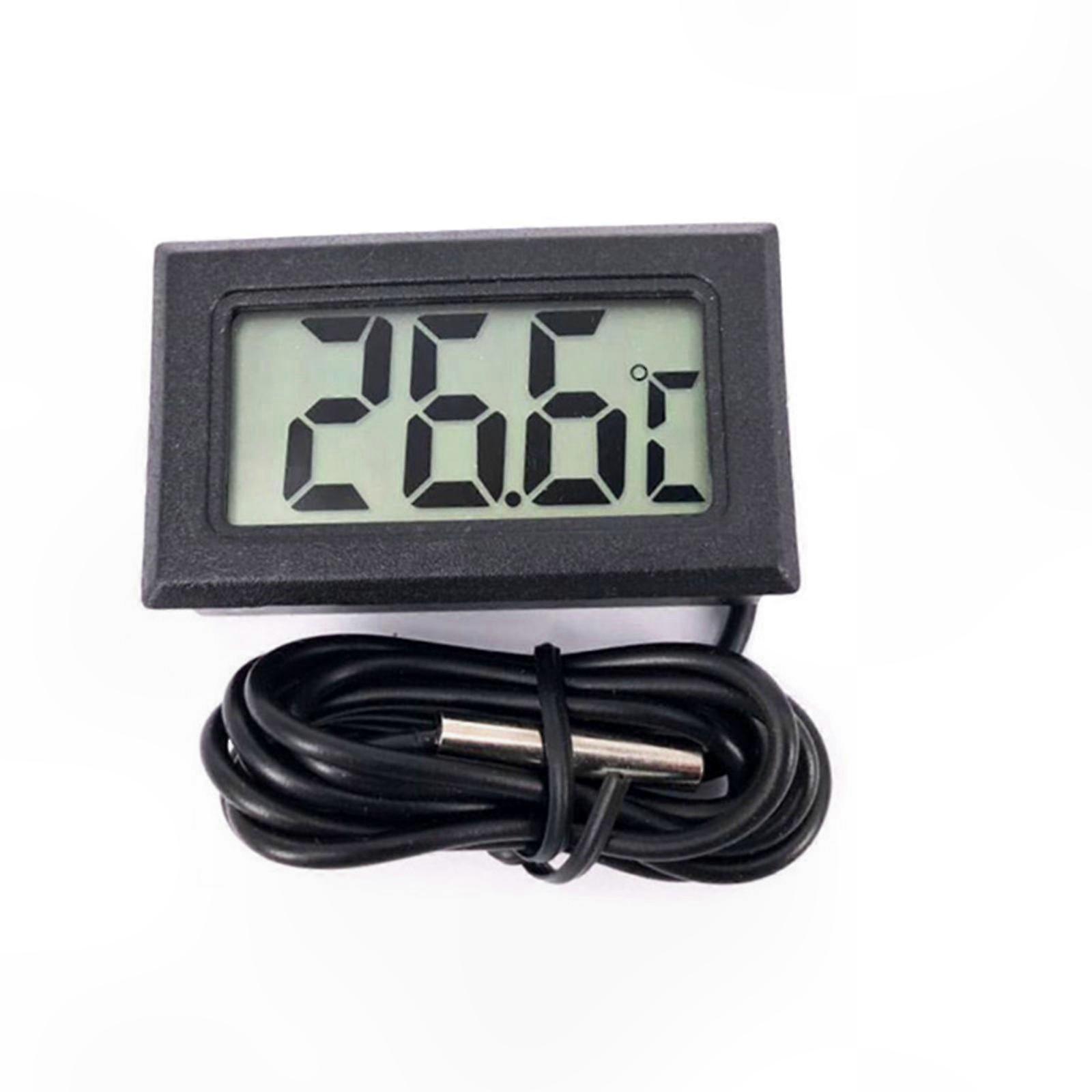 Aquarium Freezer Water Temperature Monitor with 2m External Probe and White Cable for Digital Thermometer
