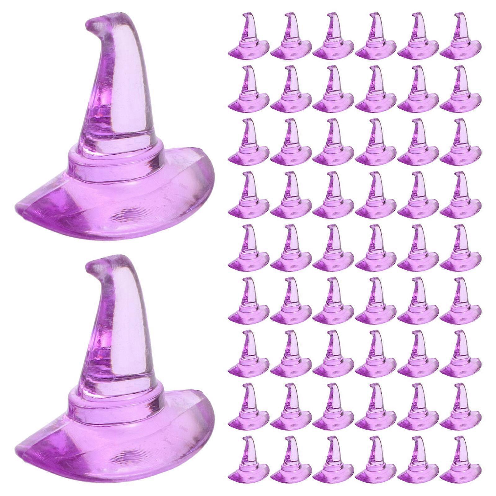 Miniature Witch Hat Figurines for Dollhouse Halloween Decor – Durable Table Centerpieces for Party and Festive Occasions