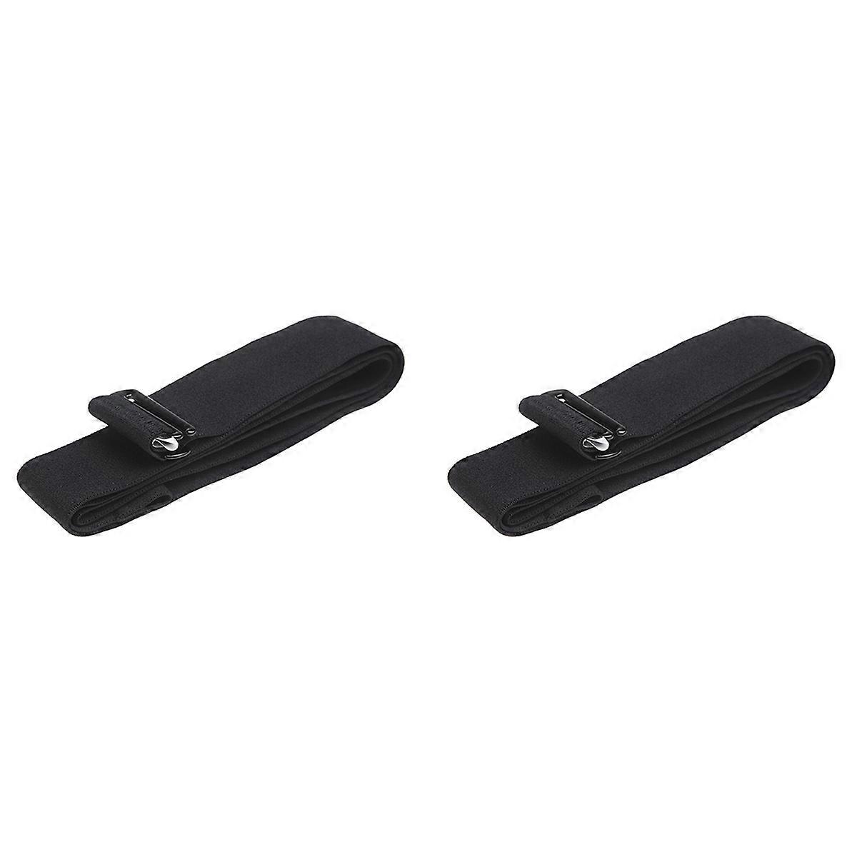 2X Heart Rate Belt Chest Strap for Mount Heart Rate Sensor Monitor Elastic Soft Strap Black