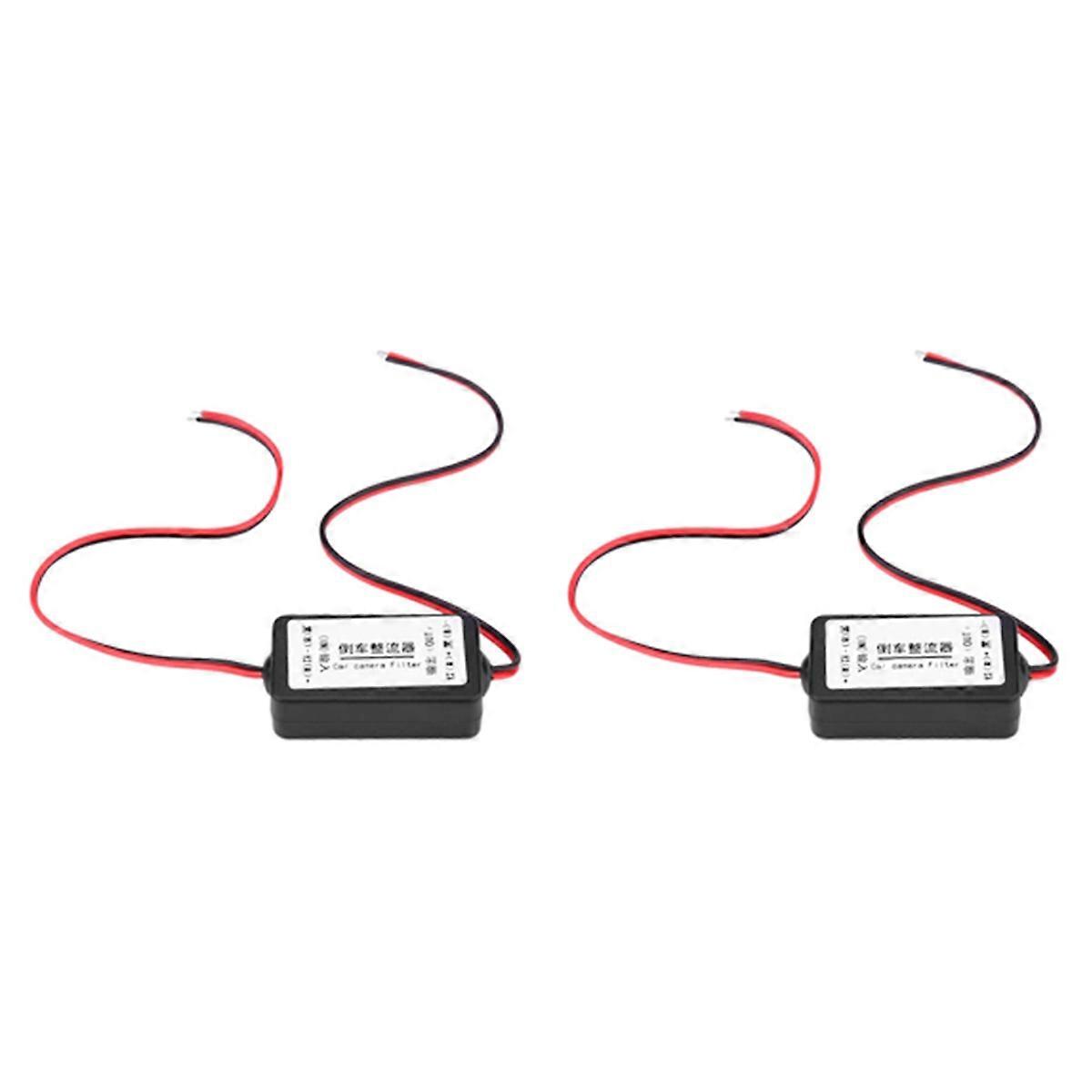 2X 12V Car Rear View Camera Rectifier Relay Capacitor Filter Connector for Rear View Lens Anti-Inter