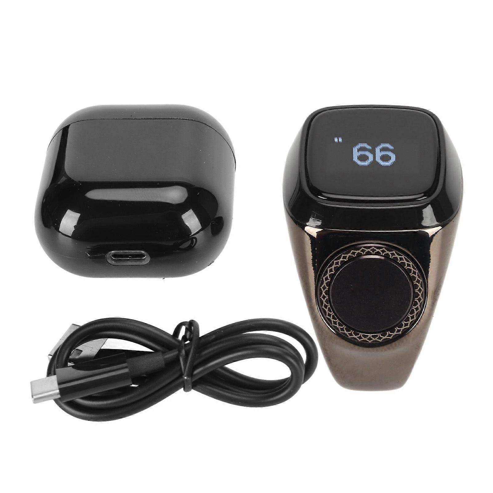 22MM Electronic Counter 0.49in Digital Display Intelligent Counting Finger Ring with Charging Storage Case