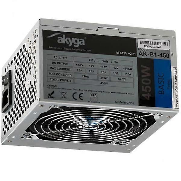 Akyga Basic Series AK-B1-400 Netzteil - ATX12V 2.31 - 400 Watt - PFC - grau