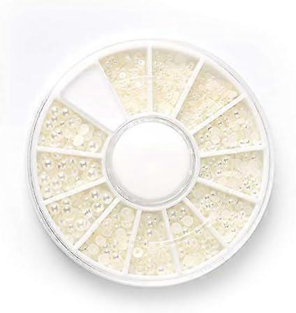RD-26938 装飾ラインストーン 1 セット ホワイト パール アート ネイル ストーン さまざまなサイズ ホイール