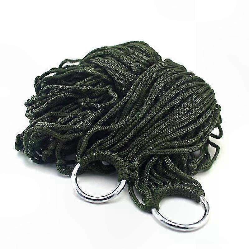 Portable Nylon Mesh Hammock for Outdoor Camping, Travel, Beach, and Garden Use