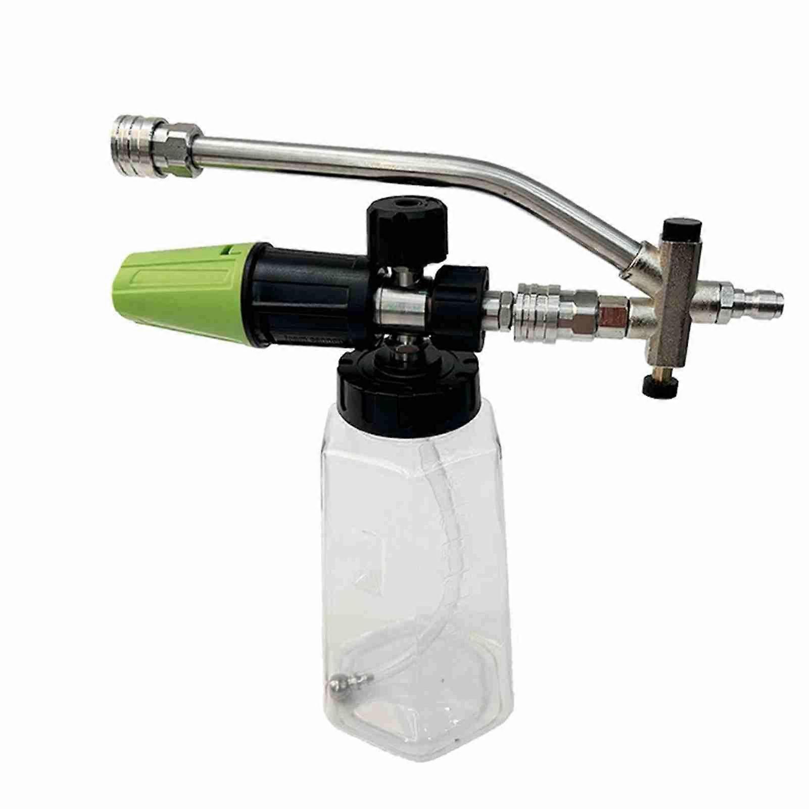 Foam Cannon for Pressure Washer with Dual-Connector Tool, Car Foam Blaster with 1/4'' Quick Connect 1L Transparent Bottle