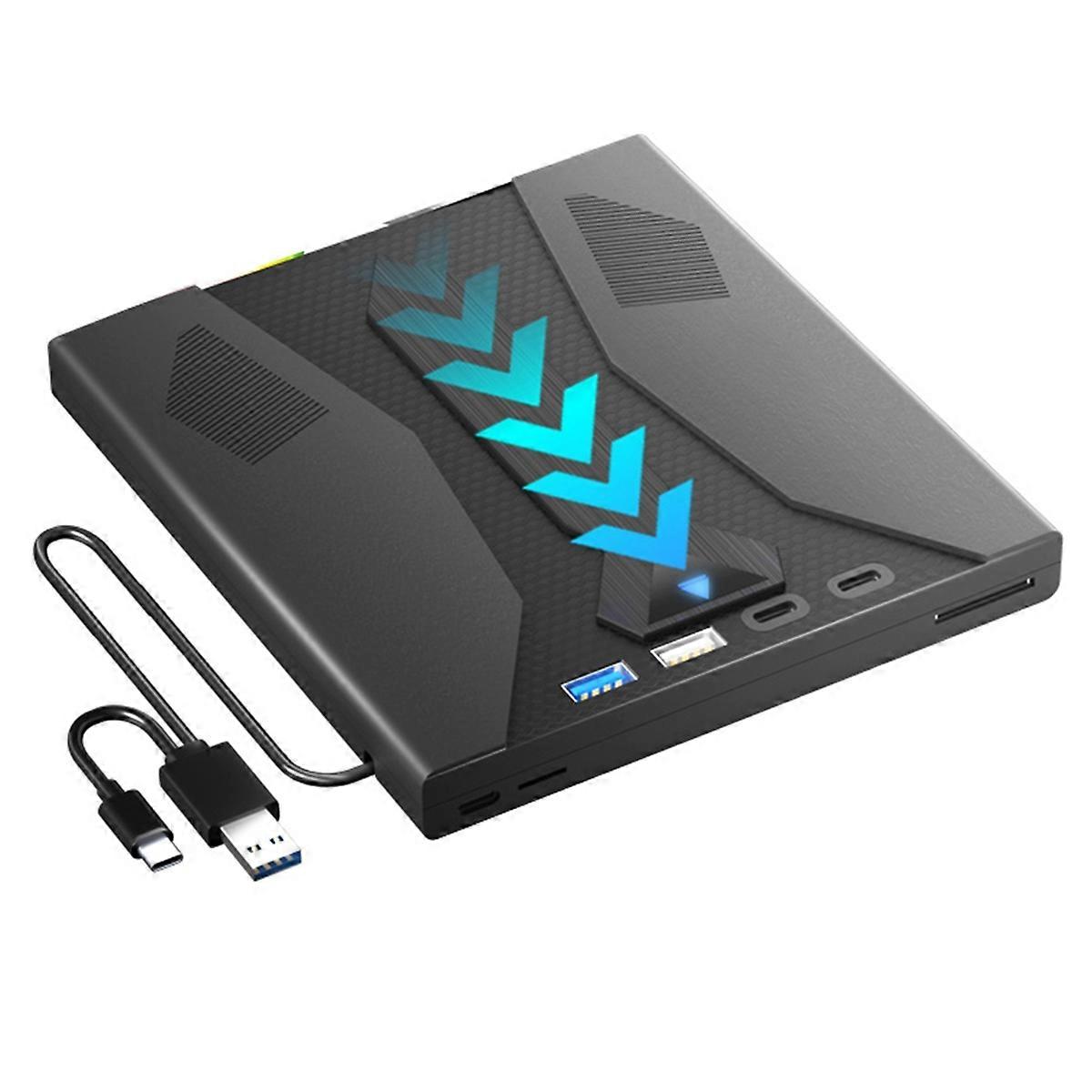 7 in 1 USB 3.0 Type C External CD DVD Optical Drive DVD Player Burner Reader Multifunction Drive for PC Laptop